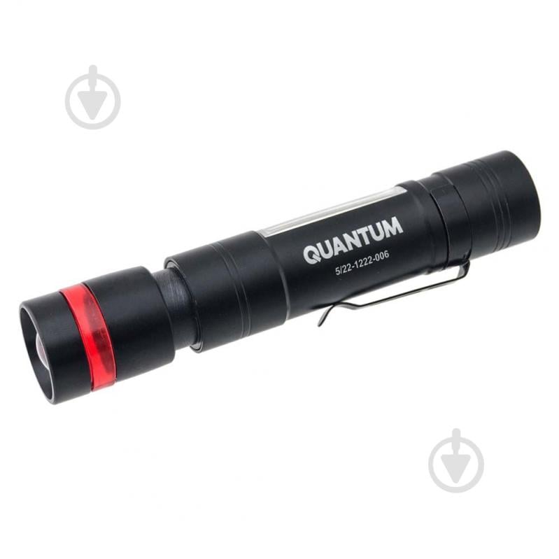 Фонарик Quantum QM-FL1030 Assistant 3W LED+COB USB с функцией Power Bank черный - фото 2