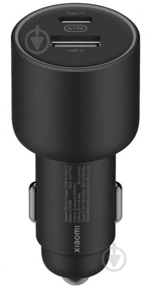 Автомобильное зарядное устройство Xiaomi 67W Car Charger USB/Type-C Black - фото 1 Автомобильное зарядное устройство Xiaomi 67W Car Charger USB/Type-C Black - фото 1