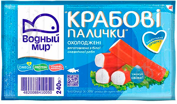 Палички крабові Водний Світ охолоджені 240 г - фото 1