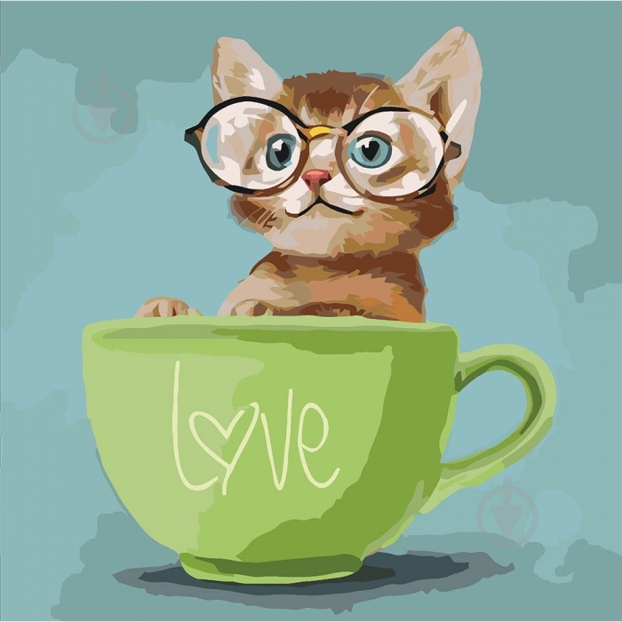 ᐉ Картина по номерам Lovely kitten Идейка • Купить в Киеве, Украине ...