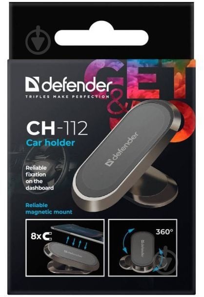 Автодержатель Defender CH-112 Magnet (29112) черный - фото 10 Автодержатель Defender CH-112 Magnet (29112) черный - фото 10
