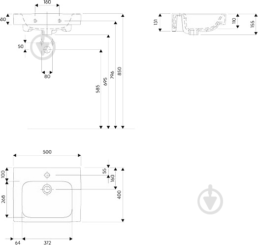 Умывальник Kolo Modo 50 см - фото 2