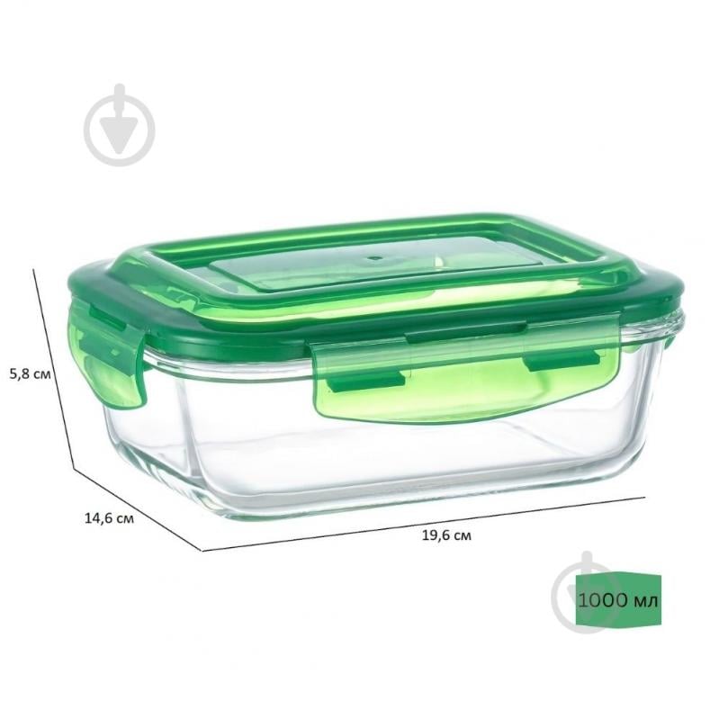 Контейнер для хранения Flamberg Original Rectangular Green 1000 мл - фото 2