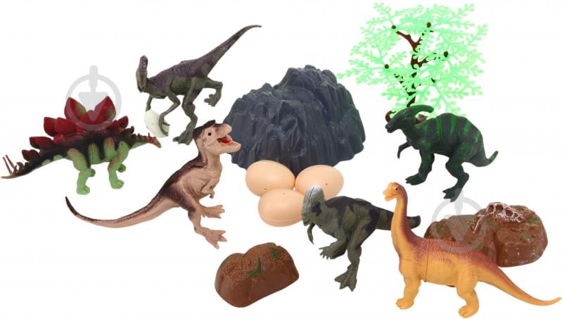 Игровой набор PIXIE яйцо динозавры 13 шт. 18.5х14.5 см пластик YX-DT01-1 - фото 9