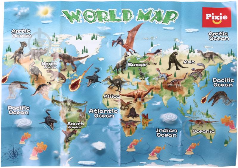 Игровой набор PIXIE ведро динозавры 19 шт. 20.5х15.5х15.5 см пластик YX-8010 - фото 11