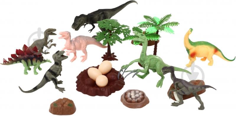 Игровой набор PIXIE ведро динозавры 19 шт. 20.5х15.5х15.5 см пластик YX-8010 - фото 12