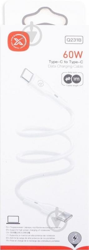 Кабель Xo Rock Series Type-C to Type-C 60W 1 м білий (NBQ231B_White) - фото 2 Кабель Xo Rock Series Type-C to Type-C 60W 1 м білий (NBQ231B_White) - фото 2