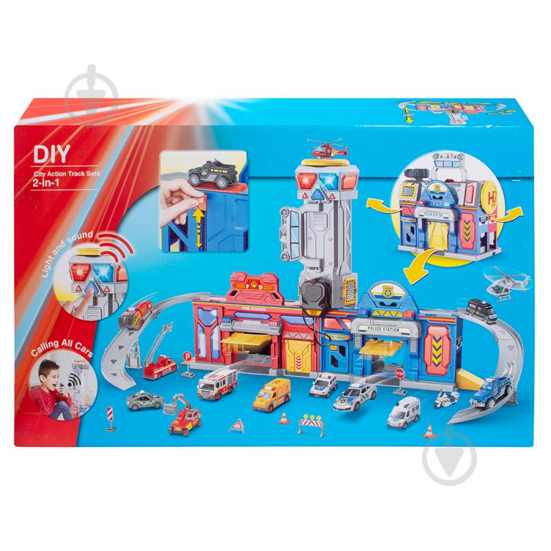 Игровой набор Qunxing Toys Паркинг Пожарная и полицейская службы SK-757XJA - фото 3