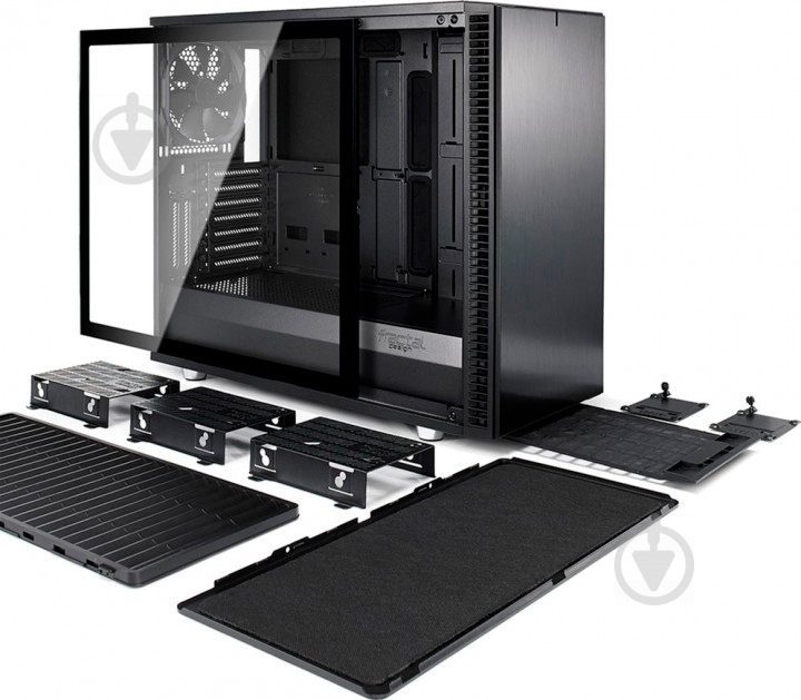 Корпус Fractal Design Define S2 Gunmetal з загартованим склом Titanium (FD-CA-DEF-S2-GY-TGL) - фото 20