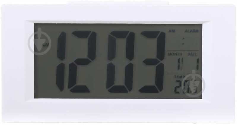 Часы настольные LCD белый XM820 15.1х7.7х4.5 см - фото 2