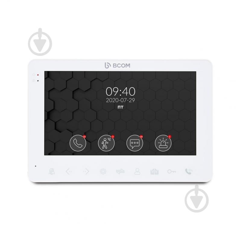 Комплект відеодомофона BCOM BD-780FHD White Kit: відеодомофон 7" і відеопанель - фото 4