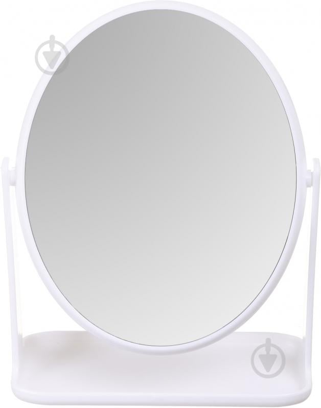Дзеркало косметичне овальне двостороннє ST 21,3x16 cм біле - фото 1