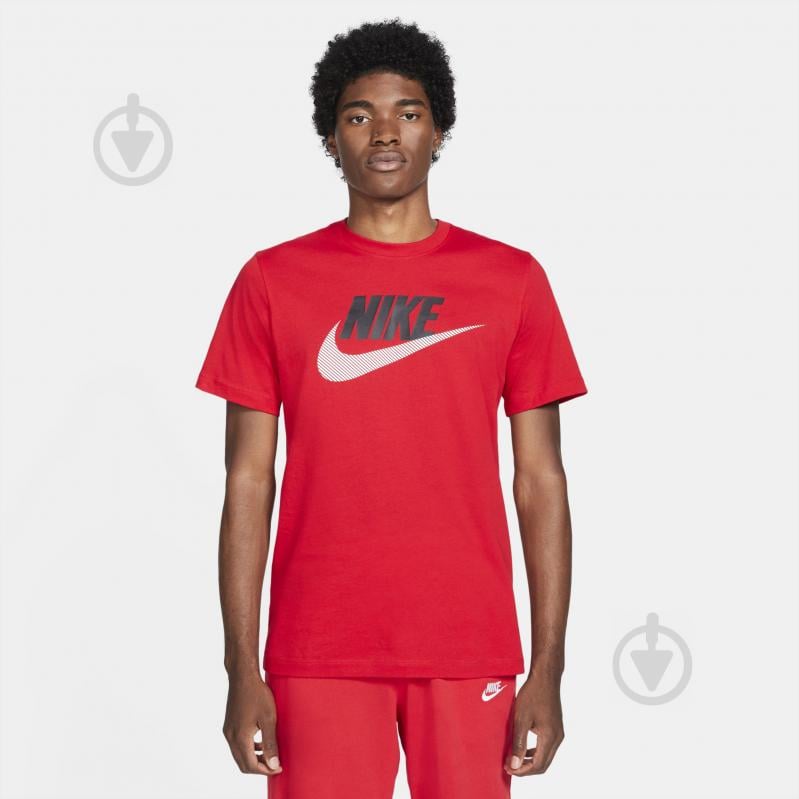 Футболка Nike NSW TEE ALT BRAND MARK 12MO DB6523-657 р.M красный - фото 1