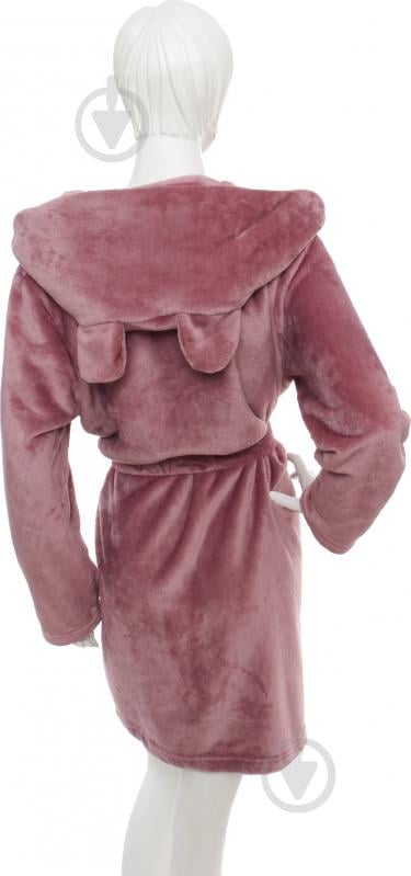 Халат жіночий капюшон з вушками р. L сливовий - фото 5