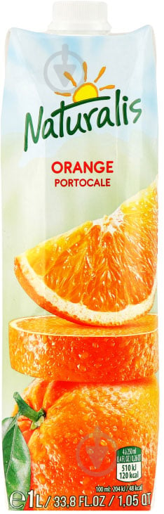 Напій соковий Naturalis апельсиновий 1 л - фото 1