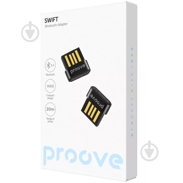 Беспроводной адаптер Proove Swift Bluetooth 5.4 black (HBCP54001001) - фото 2 Беспроводной адаптер Proove Swift Bluetooth 5.4 black (HBCP54001001) - фото 2