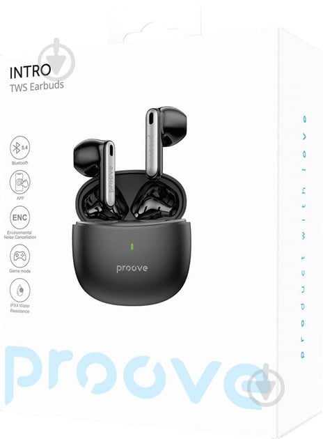Навушники Proove Intro TWS (APP) black (TWYP53002201) - фото 5