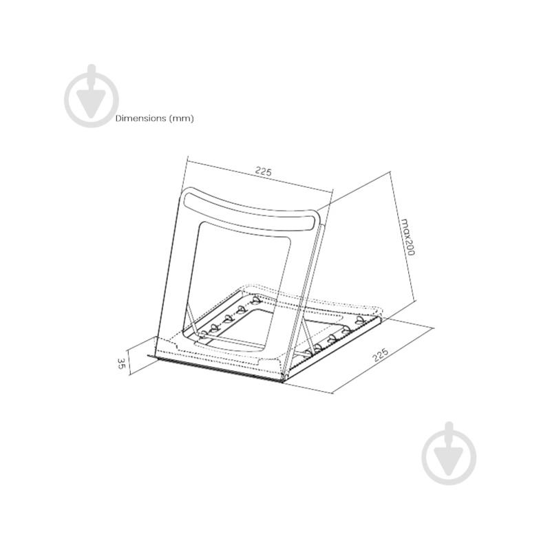 Підставка для ноутбука з 5 положеннями регулювання - фото 3