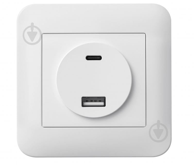 Розетка USB + Type C Hausmark Luno IP20 белый 709-0202-192TC - фото 1 Розетка USB + Type C Hausmark Luno IP20 белый 709-0202-192TC - фото 1