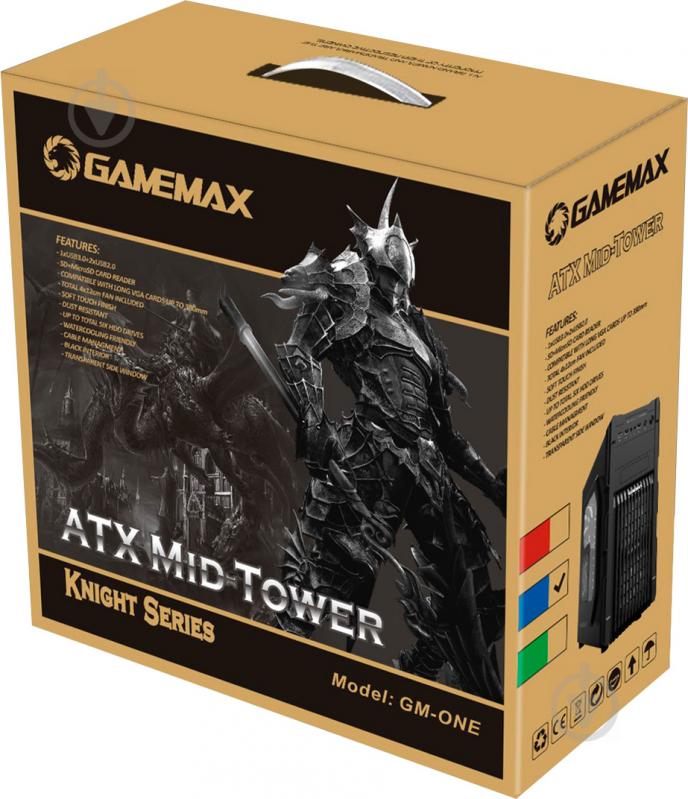 Корпус GameMax GM-ONE-BLUE Black - фото 14