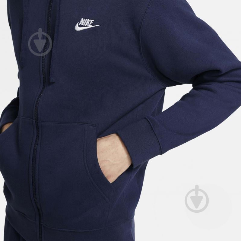 Джемпер Nike M NSW CLUB HOODIE FZ BB BV2645-410 р. L синий - фото 7