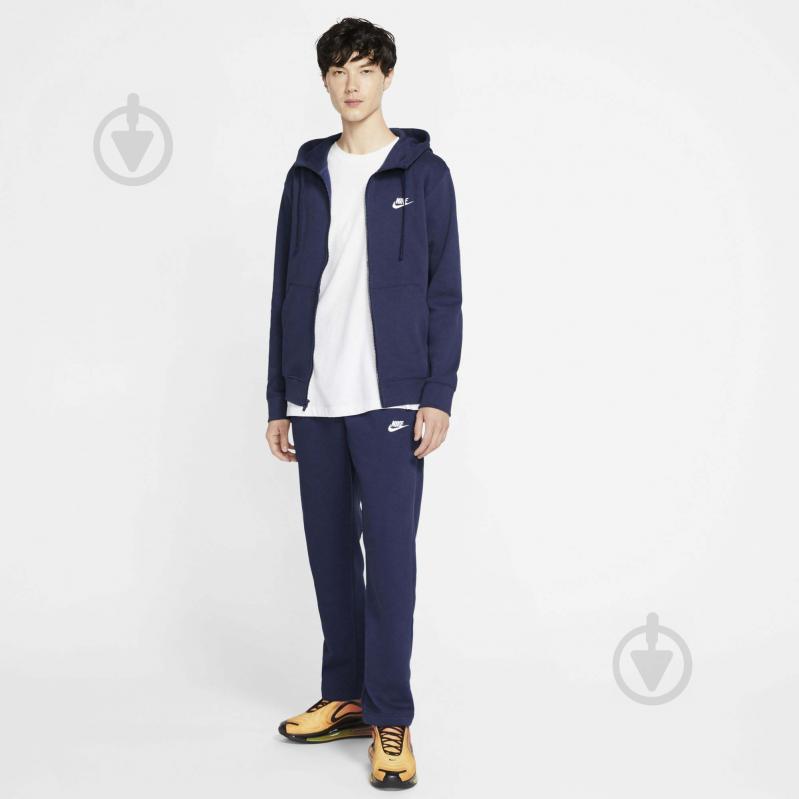 Джемпер Nike M NSW CLUB HOODIE FZ BB BV2645-410 р. L синий - фото 8