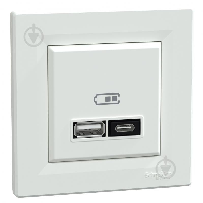Розетка USB + Type C Schneider Electric Asfora IP20 белый EPH2700521 - фото 2
