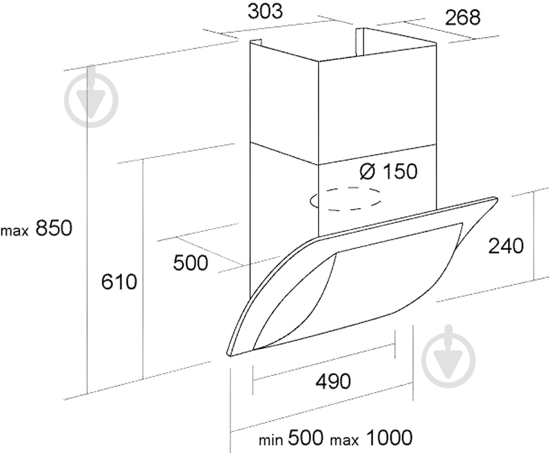 Вытяжка Pyramida RA 600 BLACK/S - фото 8