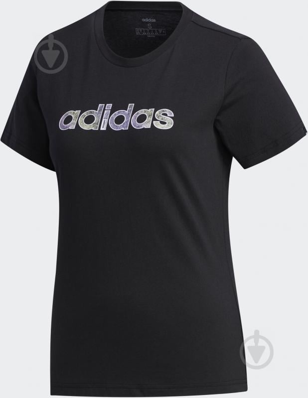 Футболка Adidas W LYRPRNT LG T FM6179 р.XS черный - фото 1