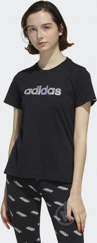 Футболка Adidas W LYRPRNT LG T FM6179 р.XS черный - фото 3