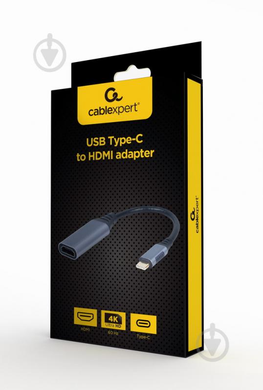 Сетевой адаптер Cablexpert A-USB3C-HDMI-01, USB-C на HDMI, 4К 0,15 м grey (A-USB3C-HDMI-01) - фото 4