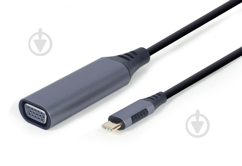 Переходник Cablexpert USB Type-C на VGA, Full HD 0,15 м grey (A-USB3C-VGA-01) - фото 2