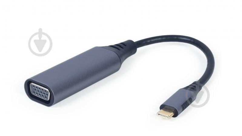 Переходник Cablexpert USB Type-C на VGA, Full HD 0,15 м grey (A-USB3C-VGA-01) - фото 1