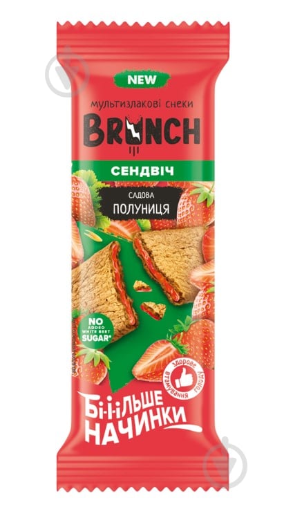 Хлебцы АВК Brunch сэндвич садовая клубника 56 г - фото 1