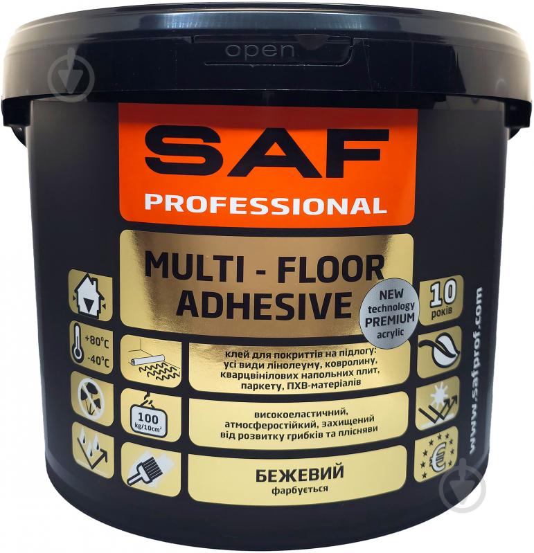 Клей для напольных покрытий SAF MULTI-FLOOR ADHESIVE бежевый 12кг - фото 2