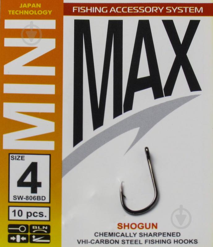 Крючок MiniMax Shogun №4 10 шт. SW806BD-4 - фото 1