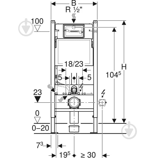 Комплект Geberit Duofix PRO 20 (118.315.21.2) - фото 4