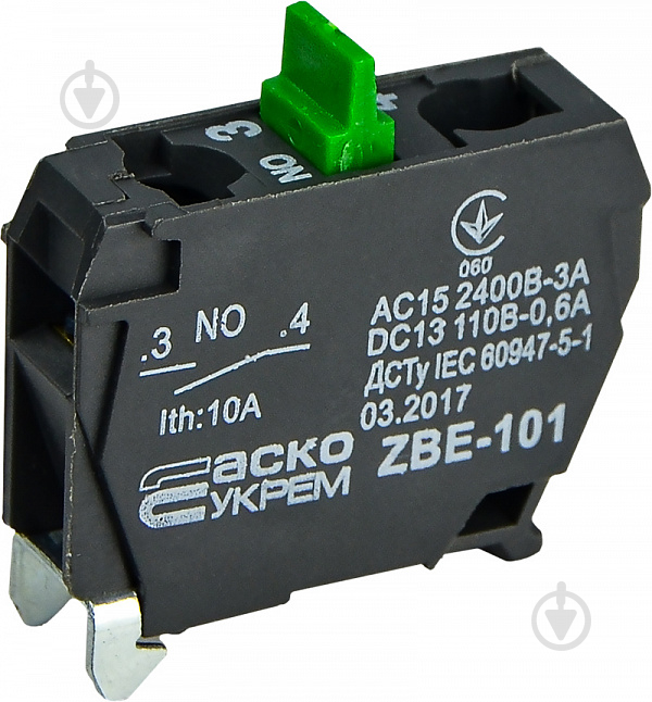 Кнопка Аско-Укрем Контакт ZBE-101 N/О A0140010182 - фото 1