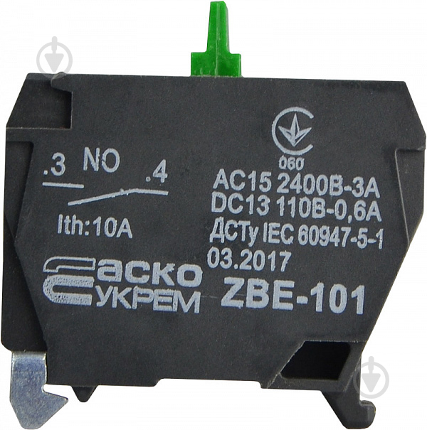 Кнопка Аско-Укрем Контакт ZBE-101 N/О A0140010182 - фото 2