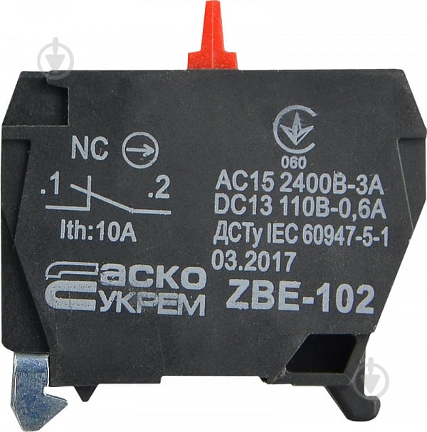 Кнопка Аско-Укрем Контакт ZBE-102 N/C A0140010183 - фото 2