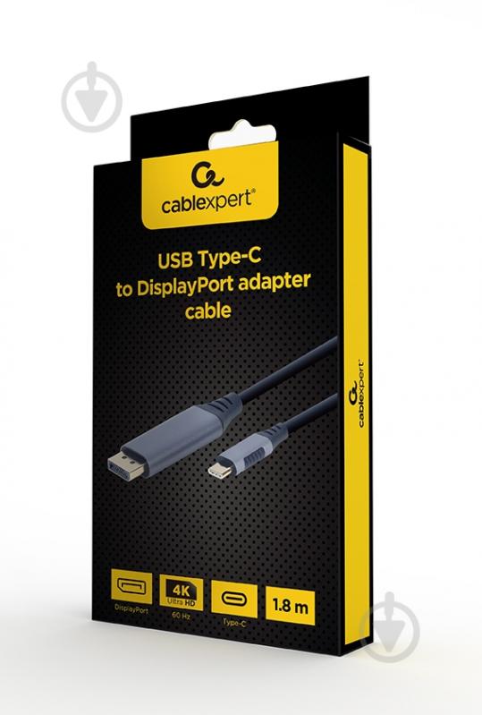 Кабель Cablexpert USB-C на DisplayPort, 4K 1,8 м grey (CC-USB3C-DPF-01-6) - фото 3