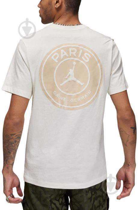 Футболка Jordan M J PSG SS LOGO TEE FN5332-133 р.S бежевый - фото 2