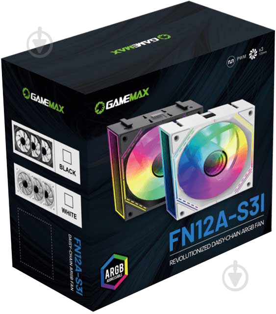 Корпусный кулер GameMax FN12A-S3I-W - фото 11 Корпусный кулер GameMax FN12A-S3I-W - фото 11