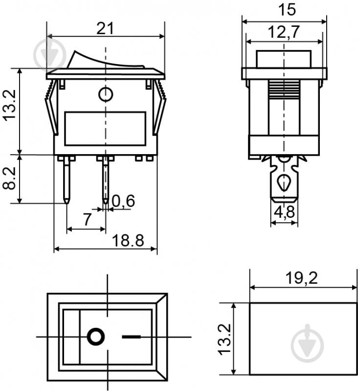 Кнопка Аско-Укрем KCD1-101 Grey/Grey A0140040051 - фото 3