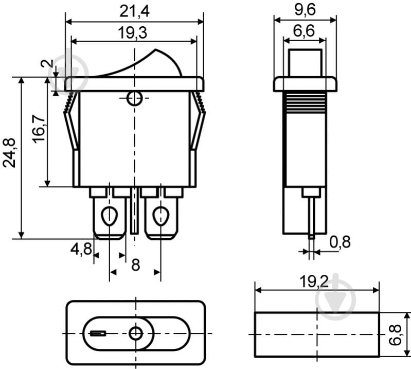 Кнопка Аско-Укрем KCD1-12-101 GR/B A0140040091 - фото 3