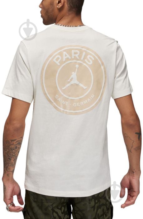 Футболка Jordan M J PSG SS LOGO TEE FN5332-133 р.M бежевый - фото 2