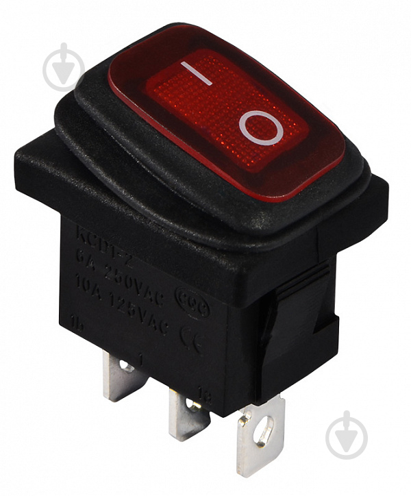 Кнопка Аско-Укрем KCD1-2-101NW R/B 220V A0140040060 - фото 1