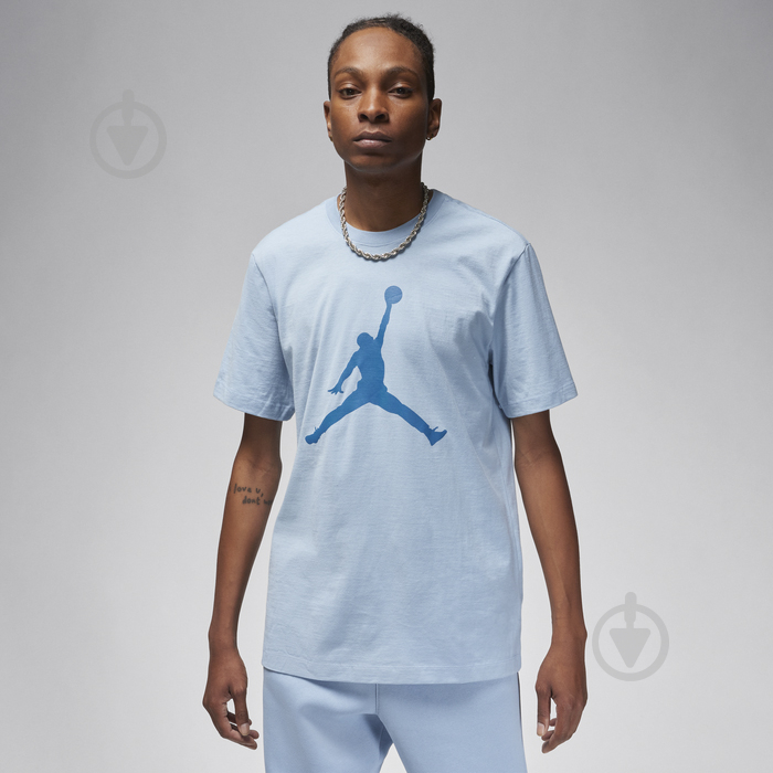 Футболка Jordan M J JUMPMAN SS CREW CJ0921-436 р.S синий - фото 1