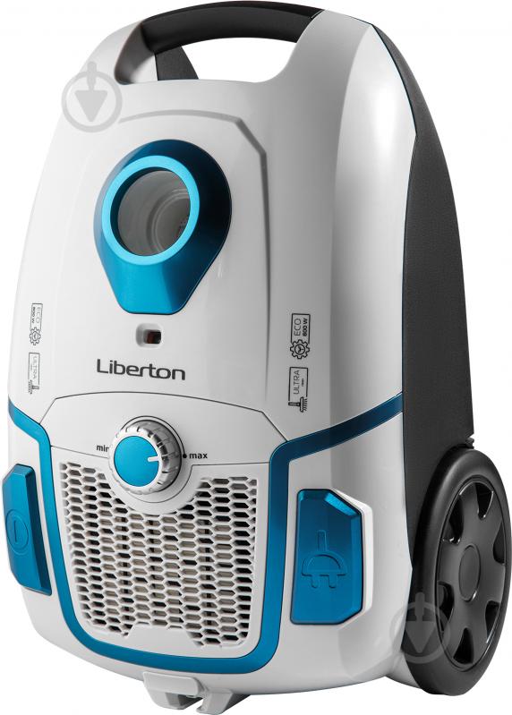 Пилосос Liberton LVC-0804B white/blue - фото 6