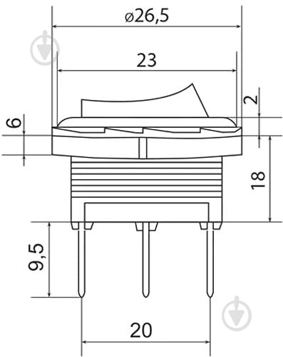 Кнопка Аско-Укрем KCD1-7-101NY R/B 220V A0140040136 - фото 3